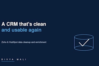 clean up and enrich your zoho or hubspot CRM data