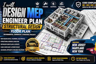 design mep engineer plan structural design floor plan in new jersey, maryland ny