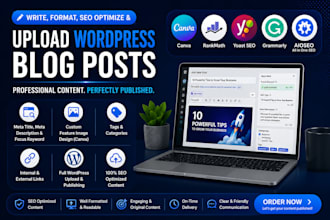 write, format and on page SEO optimize wordpress blog posts on yoast rankmath