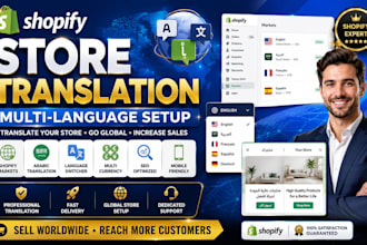 translate shopify store, products and setup multi language website wpml store