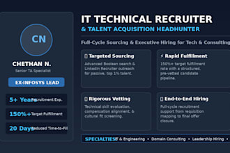 be your IT technical recruiter and head hunter for profiles