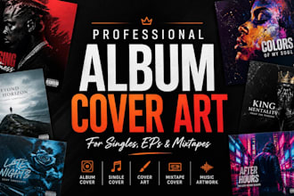design album cover art for a singles, eps and mixtapes