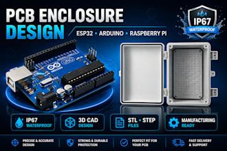 design pcb enclosure for esp32, waterproof ip67 electronic arduino raspberry pi