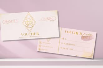 print ready vouchers, business cards, and invitations