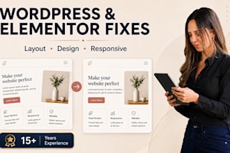 fix wordpress or elementor design and layout issues
