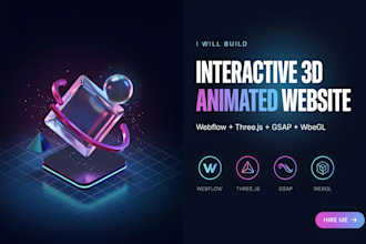 build interactive 3d animated webflow website with threejs gsap webgl