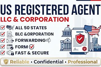 provide registered agent service for your US llc or corporation