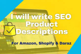 write SEO product description and copywriting