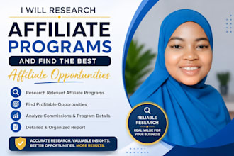 research affiliate programs and find the best affiliate opportunities