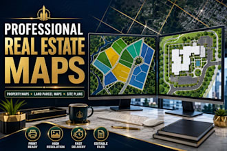 design professional real estate maps property maps land parcel map and site plan