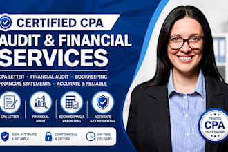 prepare letter financial audit, bookkeeping, CPA letter