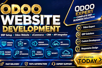 design and develop odoo website, erp and ecommerce solution