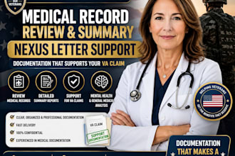 summarize medical records for  letter and support and medical documentation