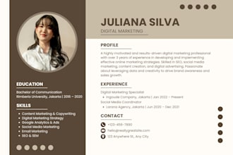 write and design a professional resume