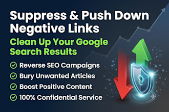 remove suppress or push down bad nagative links contents from google search
