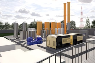 design power plant, oil refinery, and gas facility architecture