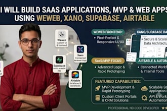 build weweb saas app weweb expert developer xano supabase airtable API backend
