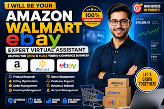 be your amazon walmart ebay expert virtual assistant