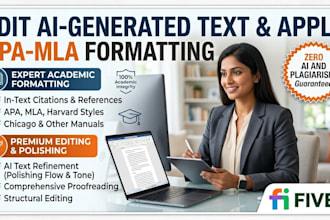 editing ai generated text and apply apa, mla formatting