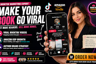 manage your author social media, booktok marketing and amazon KDP promotion