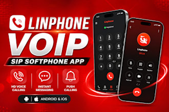 develop a linphone app, sip softphone app, voip app for android and IOS