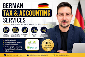 do german tax filing, corporate tax, bookkeeping, income tax and vat