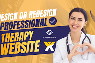 design squarespace therapy, mental health, wellness website