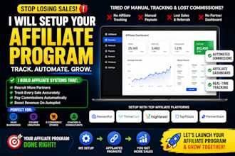 setup saas affiliate program with tracking, commissions and automation