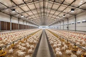 render 3d poultry farm, chicken house and boiler design with cgi unreal engine