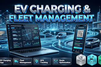 build ev charging app fleet management telematics gps car parking finder rental