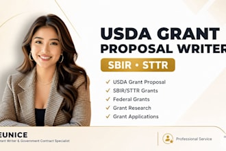 write usda grant proposal, sbir sttr grant and federal grant proposal