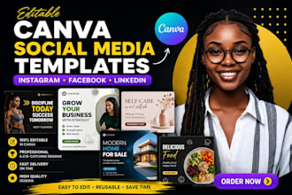 design canva social media templates and branded social media posts