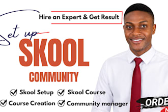setup skool community, skool course, online community, community manager