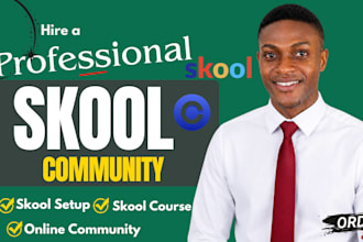 setup skool community and create skool course structure