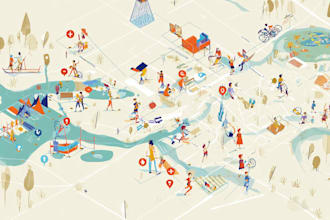 design vector maps, event maps, fantasy festival maps