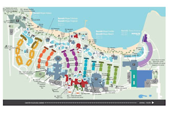 design luxury hotel property map, resort map, tourism map for print and digital
