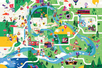 design a unique vector map, realistic or fantasy