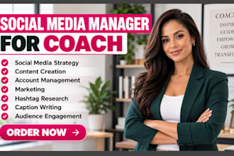 be your social media marketing manager for coach strategy consultants and mentor