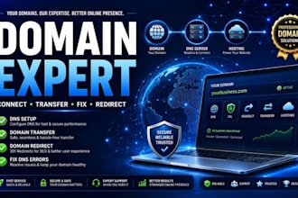 connect domain, transfer domain, fix dns issues, redirect domain to any website
