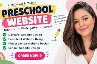 daycare website design preschool kindergarten  school wordpress website