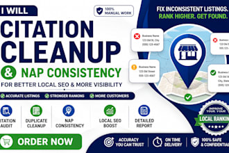 audit and fix nap consistency across business listings