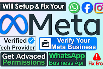 verify meta business manager and setup whatsapp business api tech provider