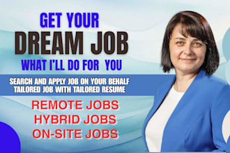 research jobs and prepare job application for both remote and onsite jobs