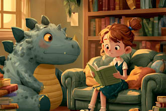 children story book illustration children story
