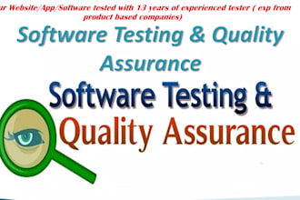 be QA tester for your web app with detail bug report expertise of 13 yrs