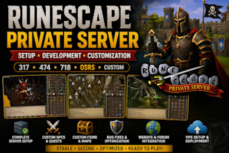 develop, setup, customize your runescape private server