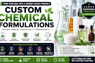 create custom chemical formulations for cosmetics, food, and cleaning products