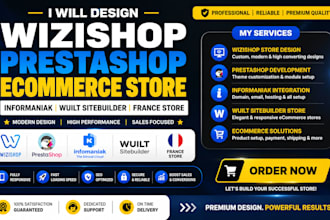 design wizishop prestashop ecommerce informaniak wuilt sitebuilder france store