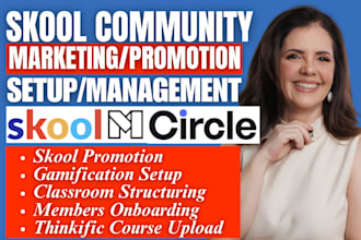 do skool community promotion, skool credit repair skool online community manager