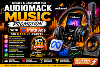 create a campaign for audiomack music for massive growth with meta ads
